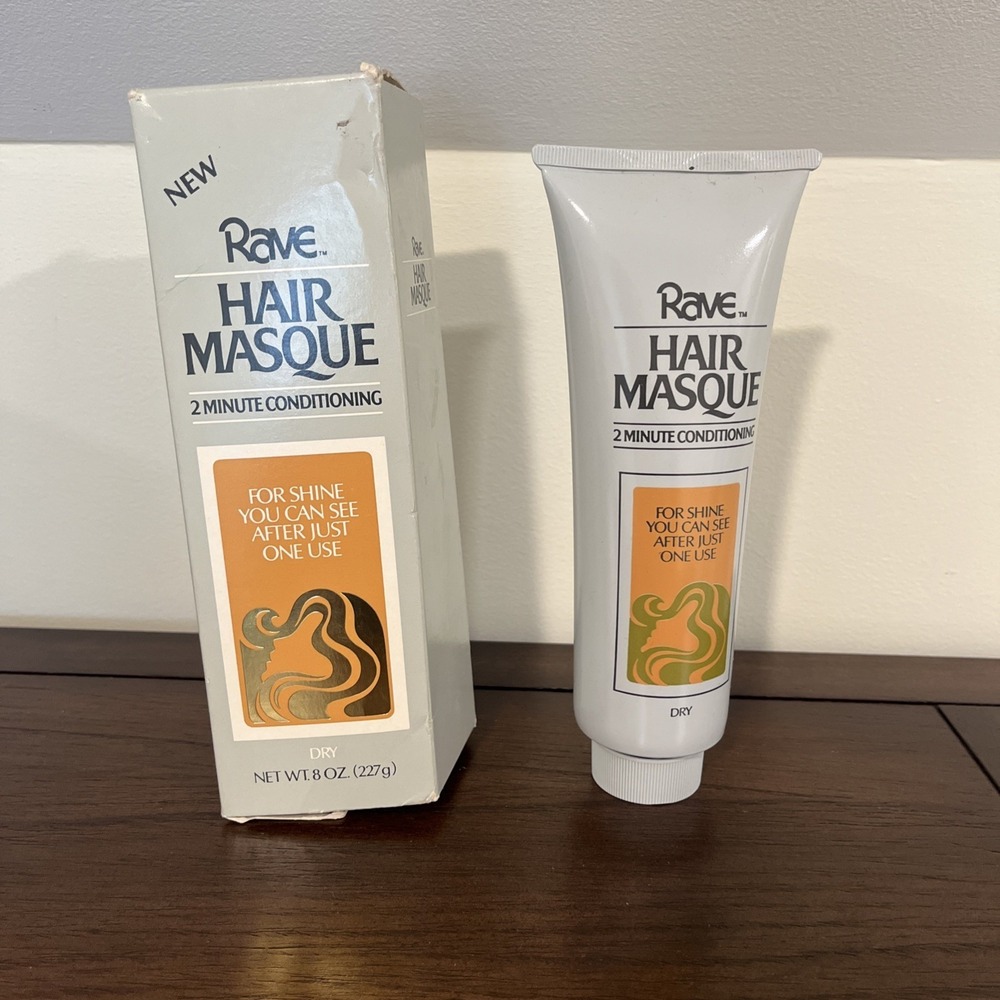 Vintage Rave‎ Hair Masque 2 Minute Conditioning Dry Hair HTF RARE